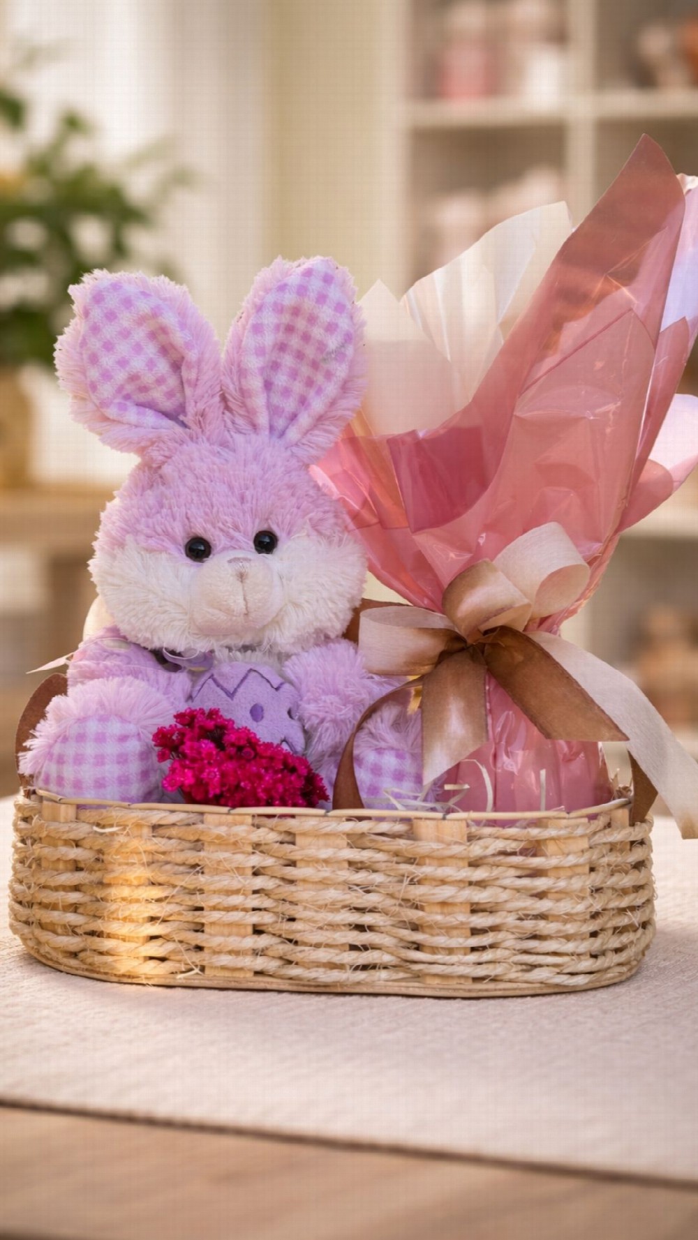 Bandeja oval de madeira de pinus e feito com fio de sisal.