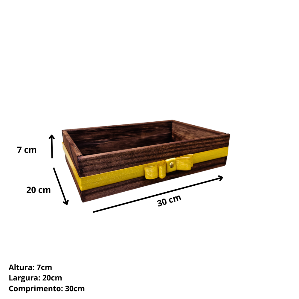 BANDEJA PINUS ELEGANCE TABACO/OURO