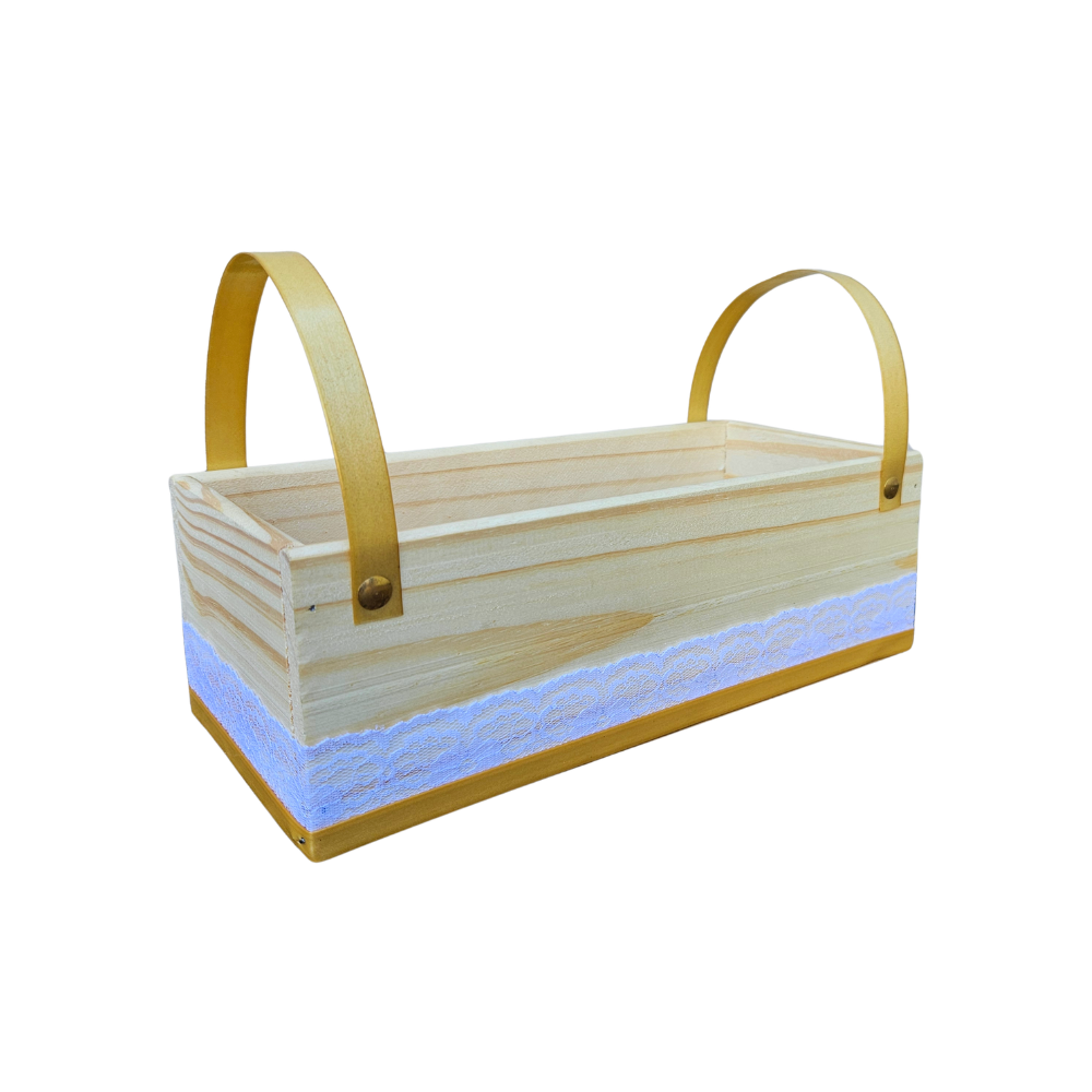 CAIXA FLORATTA MINI LUXO NATURAL/OURO