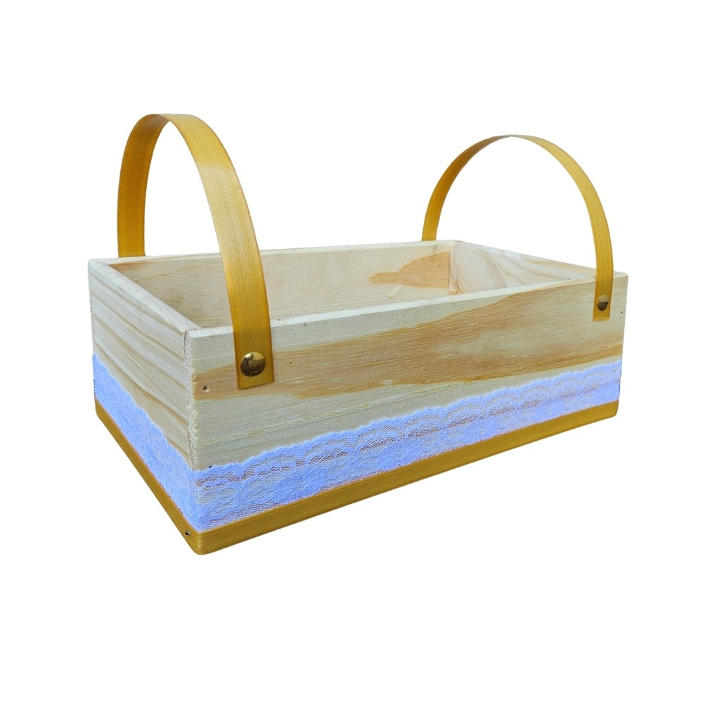 CAIXA FLORATTA PQ LUXO NATURAL/OURO