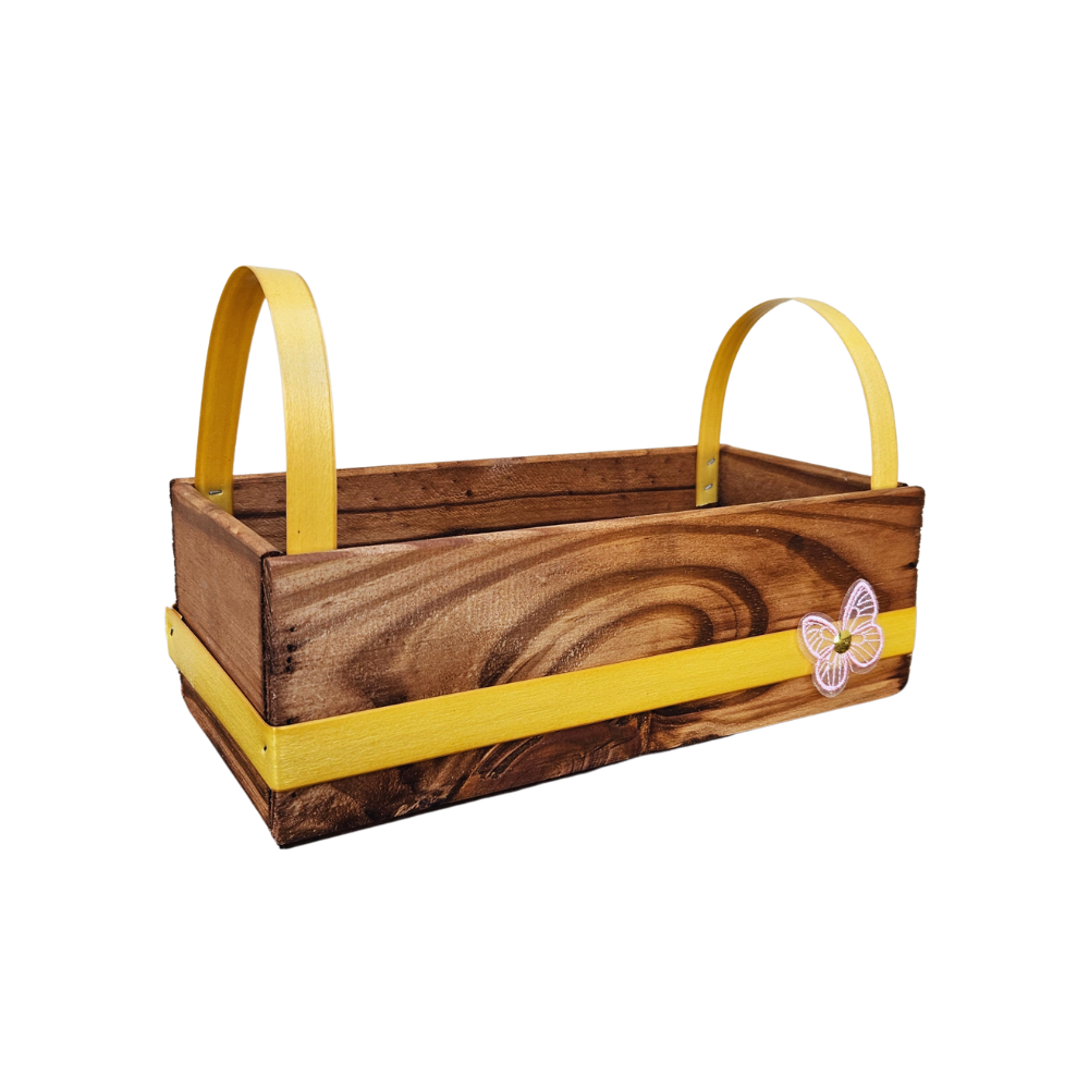 CAIXA FLORATTA MINI BUTTERFLY MARROM/OUR
