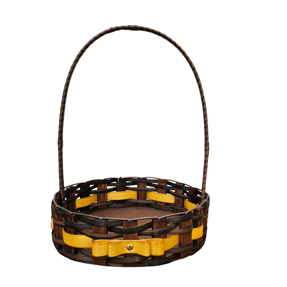 CESTA RD MD RATTAN LACO ARGILA/OURO