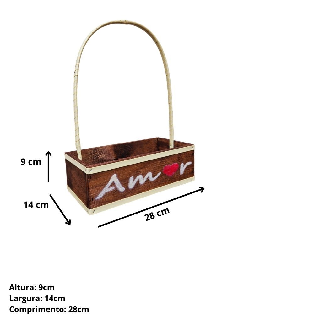Cachepô feito em madeira de pinus e revestido com fibra sintética.