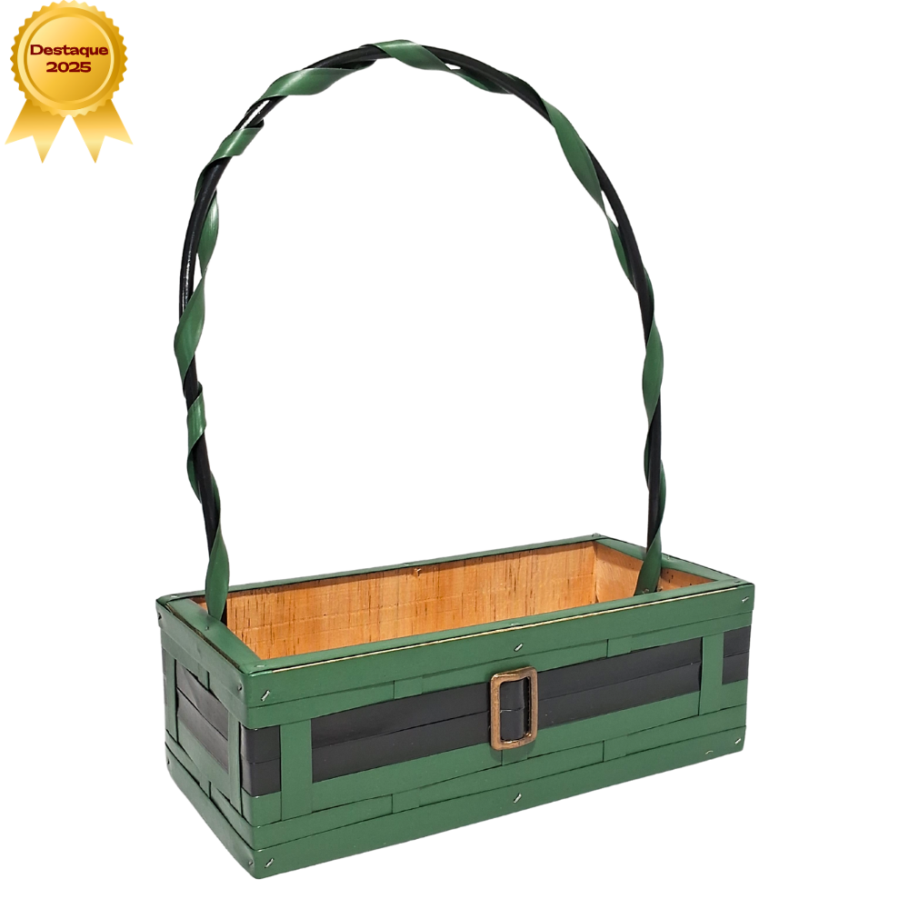 PORTA VIOLETA 2 C/A FIBRAS NATAL VERDE