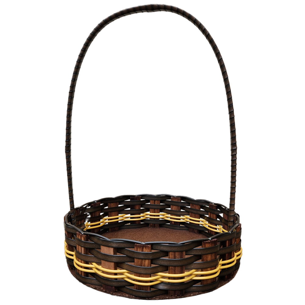 CESTA RD MD RATTAN ARGILA/OURO