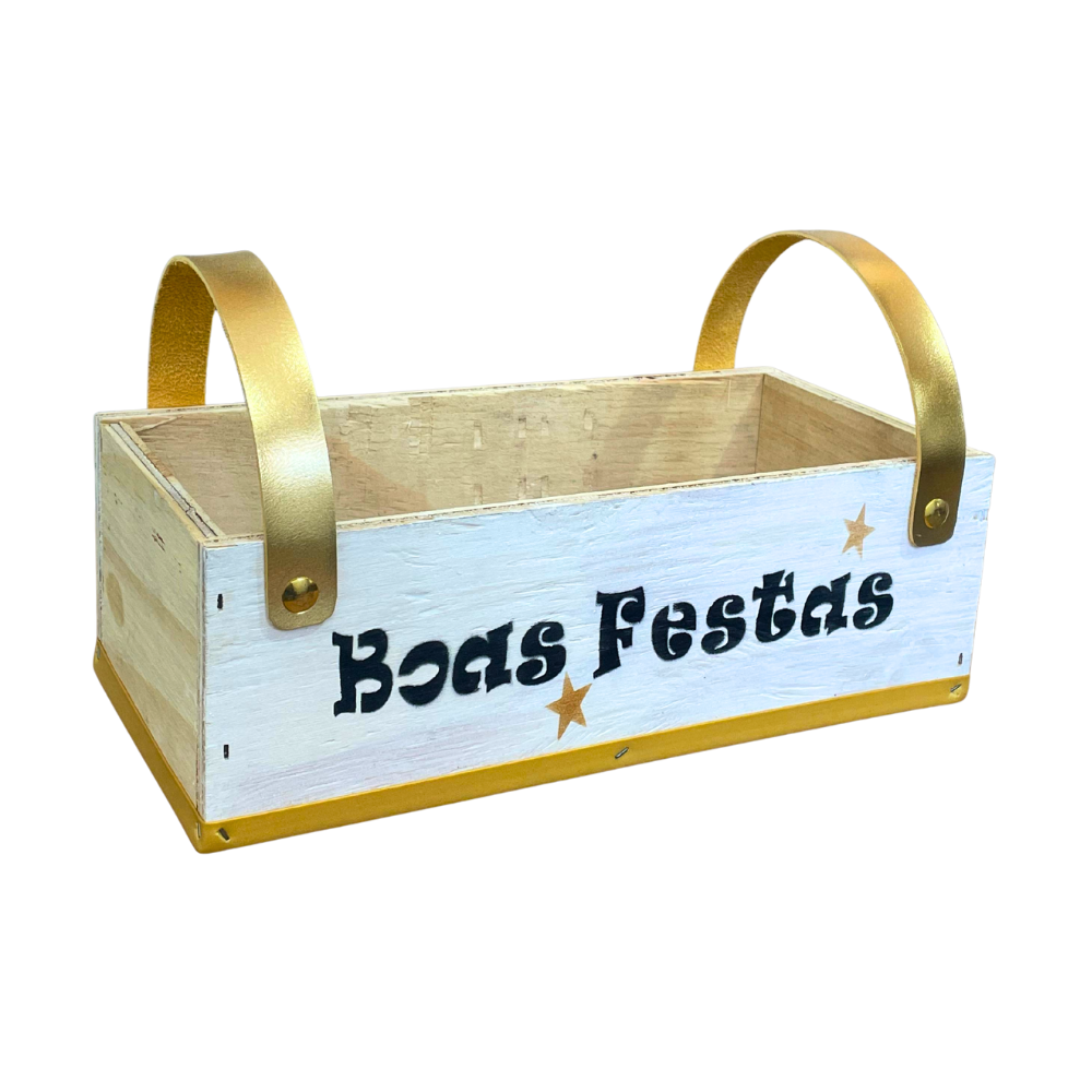CAIXA FLORATTA MINI BOAS FESTAS OURO