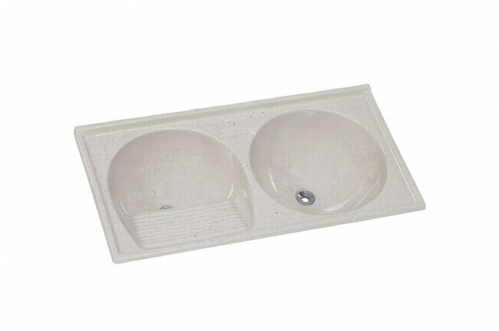 Tanque 2 Cubas Marmo Fibra Travertino 100 x 51