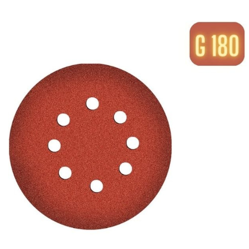 Disco de Lixa Base Velcro 8furos 9"Gr180