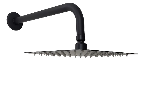 Ducha Slim 20 X 20 CM Haste Curvada - Preto