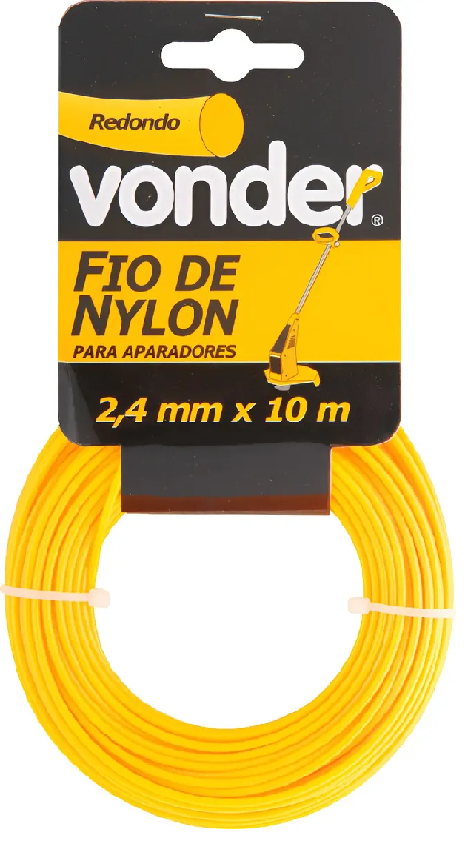 Fio De Nylon 2,4MM X  10M Redondo Vonder