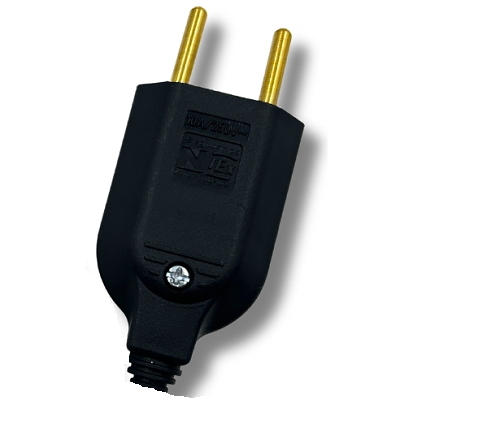 Plug Macho 180 2P 10A Preto Voltin