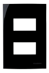 PLACA 4X2 2 MOD DIST EBONY SLEEK MARGIRI