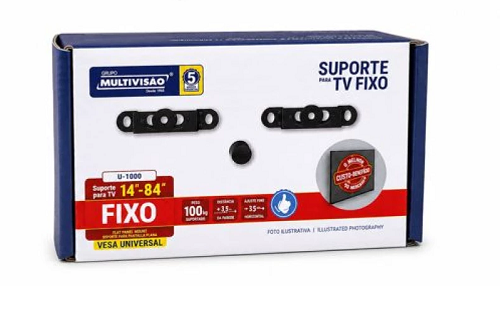 Suporte Fixo Para Tv De 14" A 84" Preto