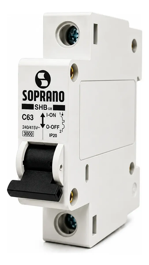 Disjuntor Din Unipolar 63 Amp Soprano