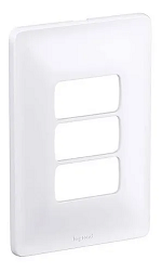 Placa 4x2 3 Postos Branca Zeffia Pial