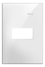 Placa 4x2 com Suporte 1 Posto Horizontal Simon 35 Branca