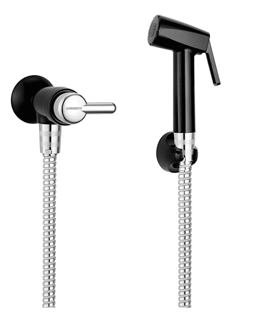 Lorenzetti Ducha Higienica Flexivel Preta/Cromado 1984 F31