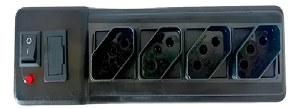Filtro De Linha Régua Extensão 4 Tomadas Cabo 2mts Preto