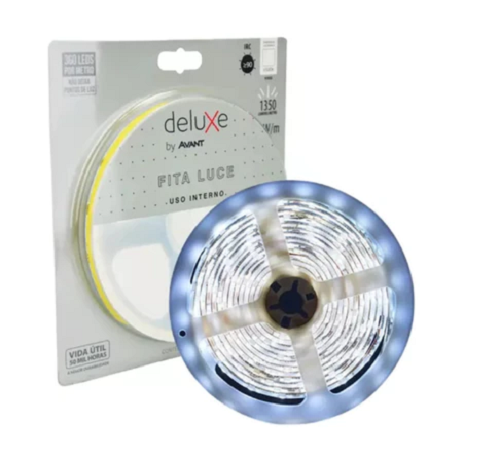 Fita Led Cob 6500K 12V IP20 15W/M 5M Avant