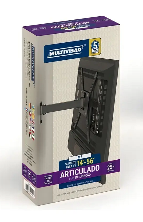 Suporte Tv Biarticulado C/Incl 14"A56"