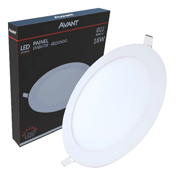 Painel  Led Emb 18W Red 22X22 6500K Avant