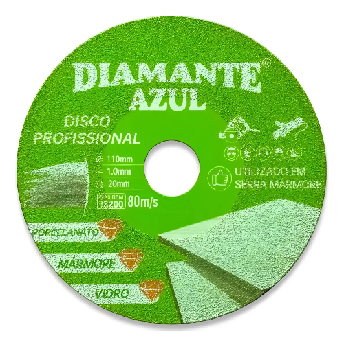 Disco Diam Azul Porcelanato Verde Furo 20