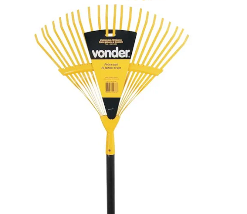 Vassoura Metal Grama C/Cabo VD-202 Vonder