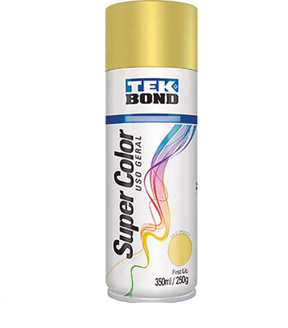 Tinta Spray Dourado Metalico Tekbond 350ml/250g