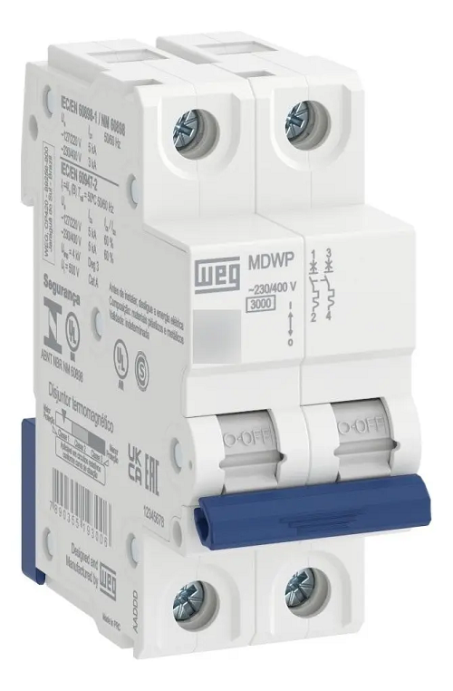 Disjuntor Din Bipolar 63 Amp MDWP