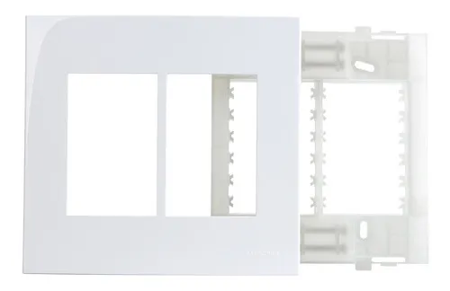 Placa 4x4 6 Módulos Branca Sleek Margirius