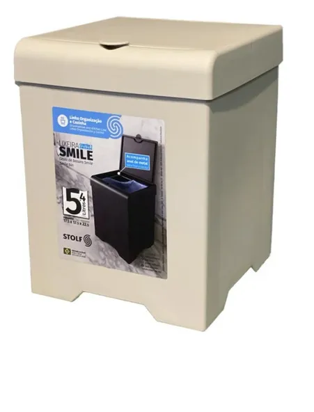 Lixeira Smile 5,4 Litros-Areia