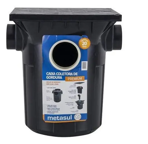 Caixa Gord Multip C/Cesto Pt 20L Metasul