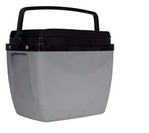 Caixa Termica 34L Cinza C/Preto