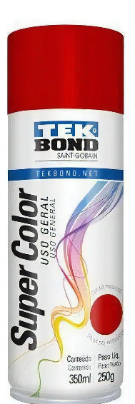 Tinta Spray Uso Geral 350ml Vermelho Tekbond