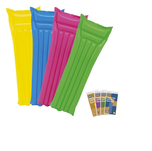 Colchão Inflável Mor Para Piscina Colorido 183cm Verão Praia