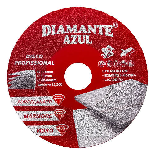 Disco Diam Azul Porcelanato Vermelho 115