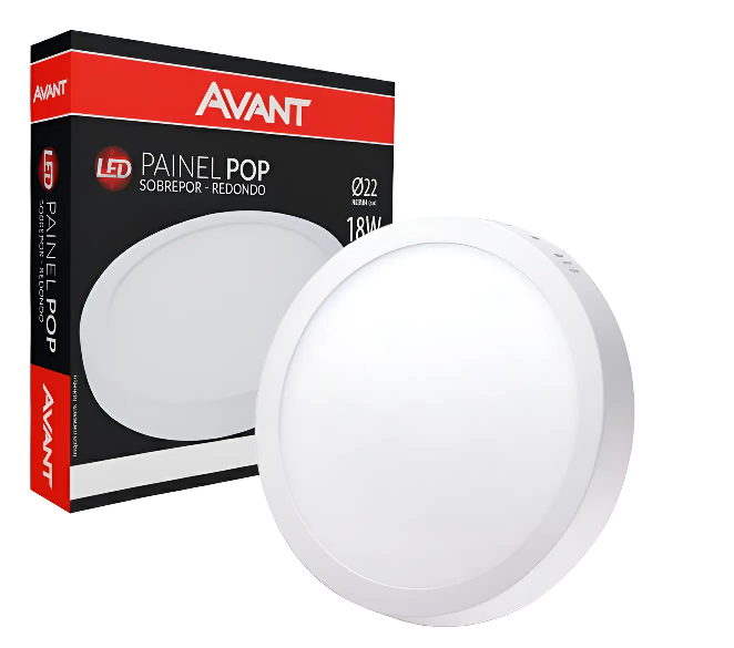 Painel Led Sob 18W Redondo 6500K Avante