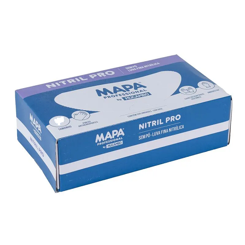 Luva Seg Procedim.Nitril.M Mucam/Mapa