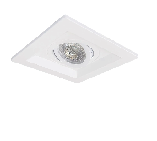 Spot Emb Quadr GU10 1190 ABS Recuado Branco