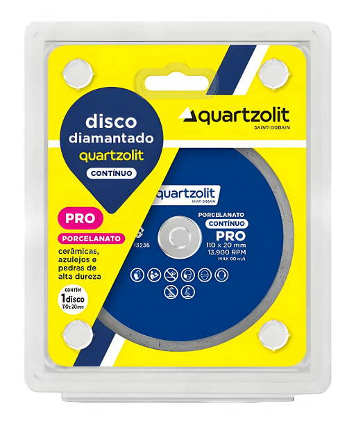 Disco Diamantado 4 1/2 Continuo Quartzolit
