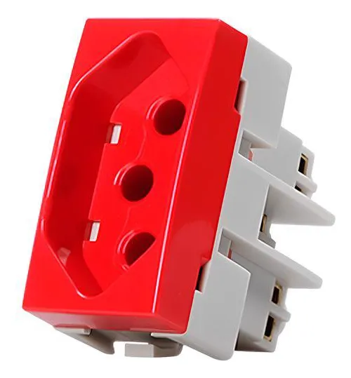 Módulo Tomada 20A Sleek Vermelho Margirius