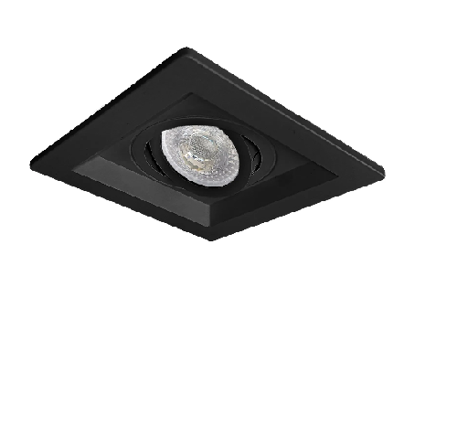 Spot Emb Quadr GU10 1190 ABS  Recuado Preto