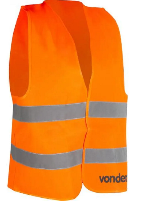 Colete Ref S/Bolso Laranja Cv101 Vonder