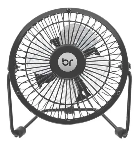 Ventilador De Mesa Bright Usb Preto Preto Alumínio
