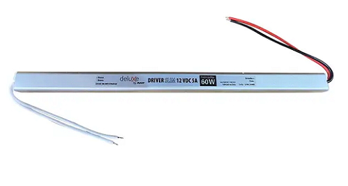 Driver P/Fita Led 60W 12V IP20  5A Slim