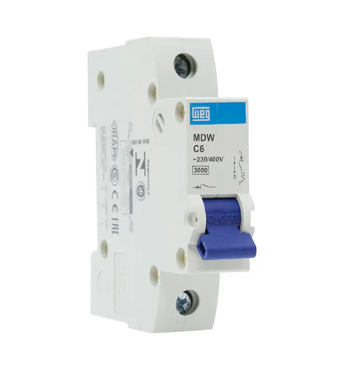 Disjuntor Din Unipolar 6 Amp MDWC