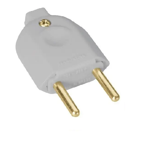 Plug Macho 2P 10A CINZA Reto Tramont