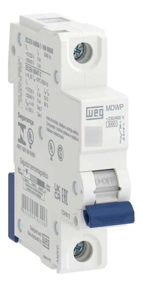 Disjuntor Din Unipolar 40 Amp MDWP