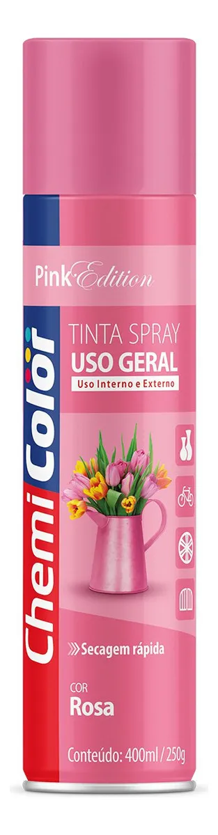 Tinta Spray Chemicolor Uso Geral Rosa 400ml
