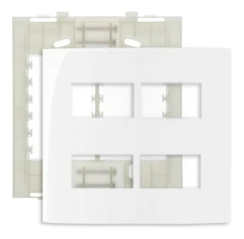 Placa 4x4 4 Módulos Dist. Branca Sleek Margirius